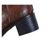 578-10 Retro Hand-Scratched Women's Ankle Boots, European & American Style, Winter Chunky Mid-Heel, Pointed Toe Short Knight Boots