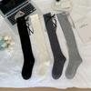 In The Early Autumn Of 2025, New Products, Fungus Edge Calf Socks, Bow Splicing, High Tube Solid Color Jk Knee Socks, Stacking Socks