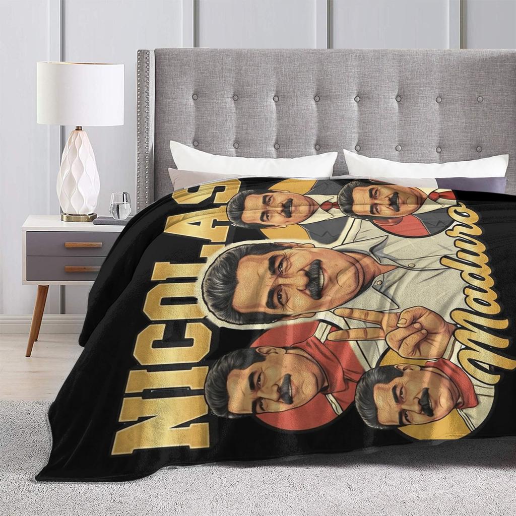 Venezuela Captured Live Maduro Blanket Warm Soft Funny Plush Throw Blanket For Bedroom Travel Flannel Bedspread Bed Cover