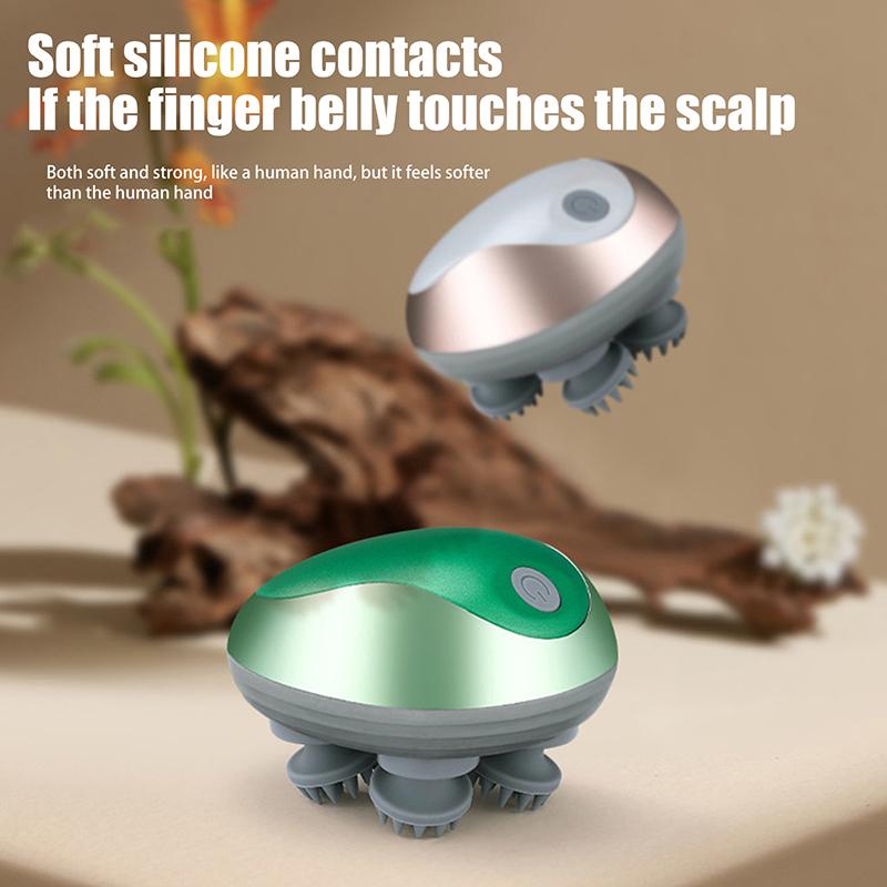 Electric Head Massager Mutifunctional Cats Dogs Scalp Massager Rechargeable Contacts Pet Body Relax Health Care Massager