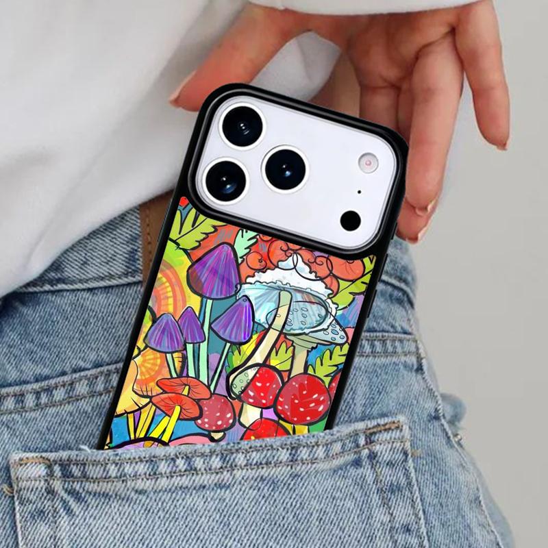 Magic Mushrooms Phone Case for iPhone 17ProMax 12 13 14 15 16e 17 Pro Max Plus Air Cover