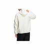 adidas Logo Embroidered Hooded Zip-Up Work Jacket for Men, White
