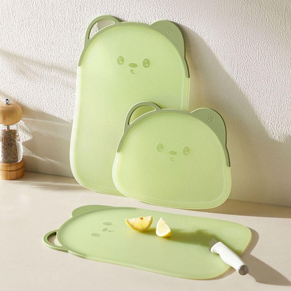 

Пластикова обробна дошка Ведмідь Дошка для нарізання їжі Кухонні інструменти Блок для нарізання м яса S-Green