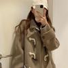 Winter Women's Student Korean-Style Woolen Outer Wear Woolen Coat Set Over-the-Knee Corduroy Dress Thickened