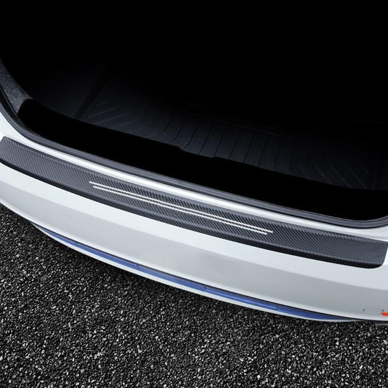 Duty Vehicle Door Sill Covers Carbon Fiber Leather Trim Decorative Prevention Auto Accessories