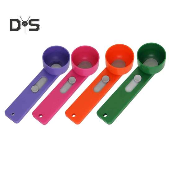 Precyzyjna miarka do proszku z lejkiem przesuwnym Łyżka do odmierzania bez bałaganu do białka, kawy, detergentu Plastikowa bez BPA Narzędzie do kontroli porcji