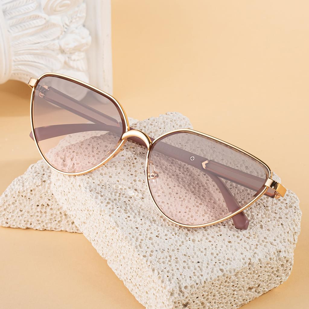 JYL TS Women's Cat-Eye - Metal-Frame Outdoor Sun-Protective Trendy SL-98357