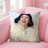 Singer LLady GGaga Cushion Cover Natural Linen Pillow Case DoubleSided Print Decorative Sofa Pillowcase Home Decor Gift