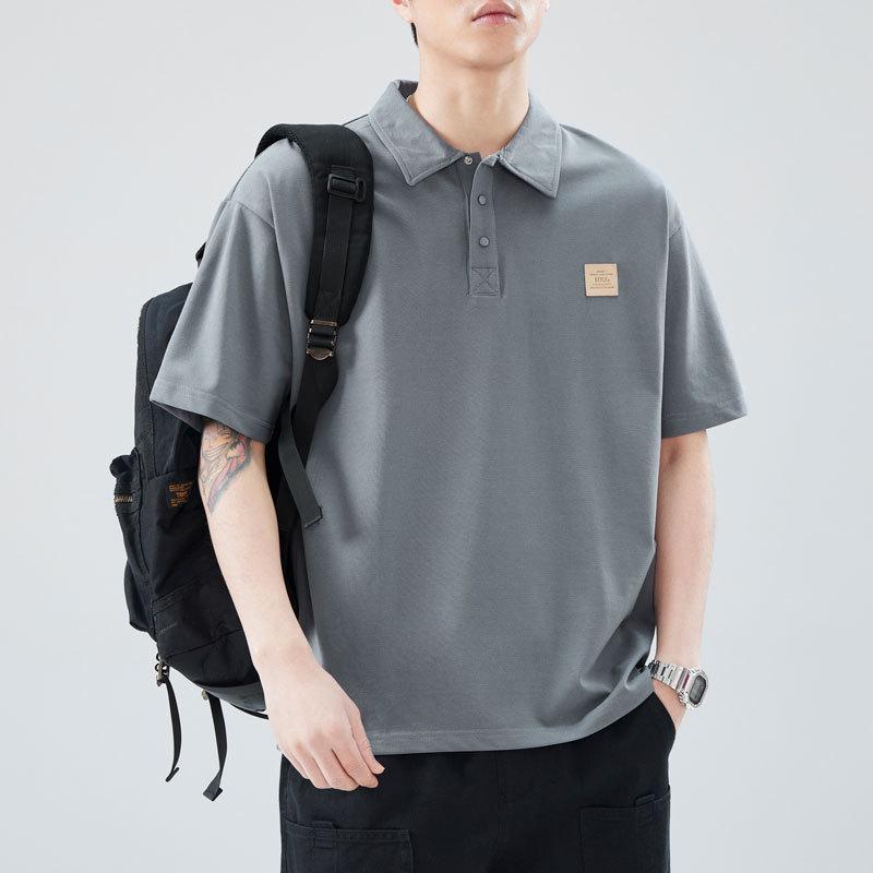 Summer Thin Short-sleeved POLO Shirt Men's Solid Color T-shirt Men's Lapel Thin Short T-top