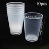 10pcs/set 200ml Transparent Plastic Measuring Cups with Milliliter Scales Multi-use Dispensing Graduated Cups