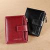 Fashion Vintage RFID Blocking Women Wallet Genuine Leather Fold The Zipper Wallet Credit Card Holder Coin Purse Wallet for Women