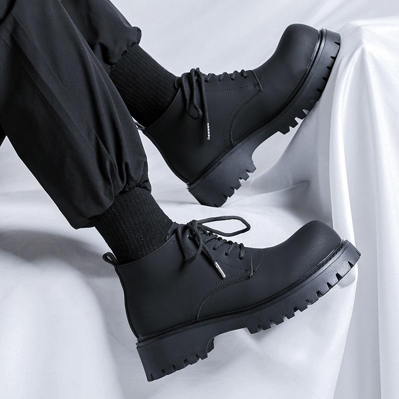 British style couple platform Martin boots medium boots 2024 spring new tooling locomotive trend 18922-R