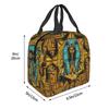 Egyptian Pharaoh With Golden Crown Illustration Insulated Lunch Bag for Women Kids Leakproof Food Boxes Thermal Lunch Box Tote