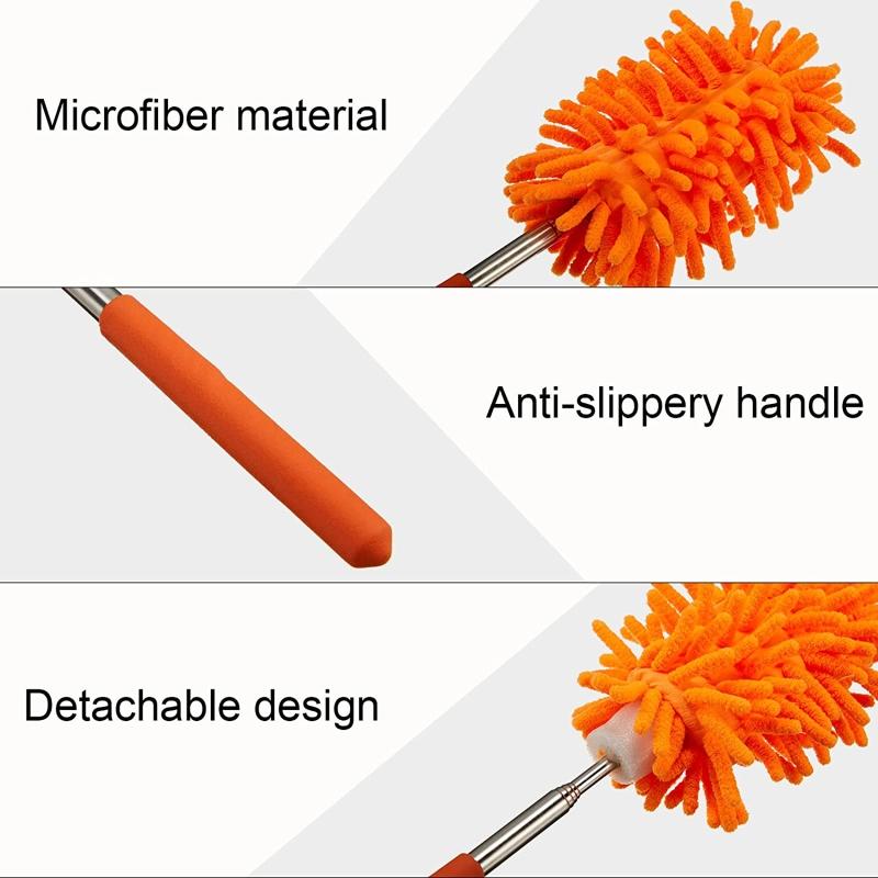 Telescopic Extendable Magic Microfibre Cleaning Feather Duster Extending Brush