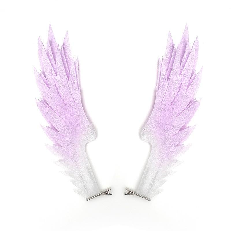 Handmade Angel Feather Hair Clip Anime Cosplay Lolita Style Sweet Girl Headwear Accessory