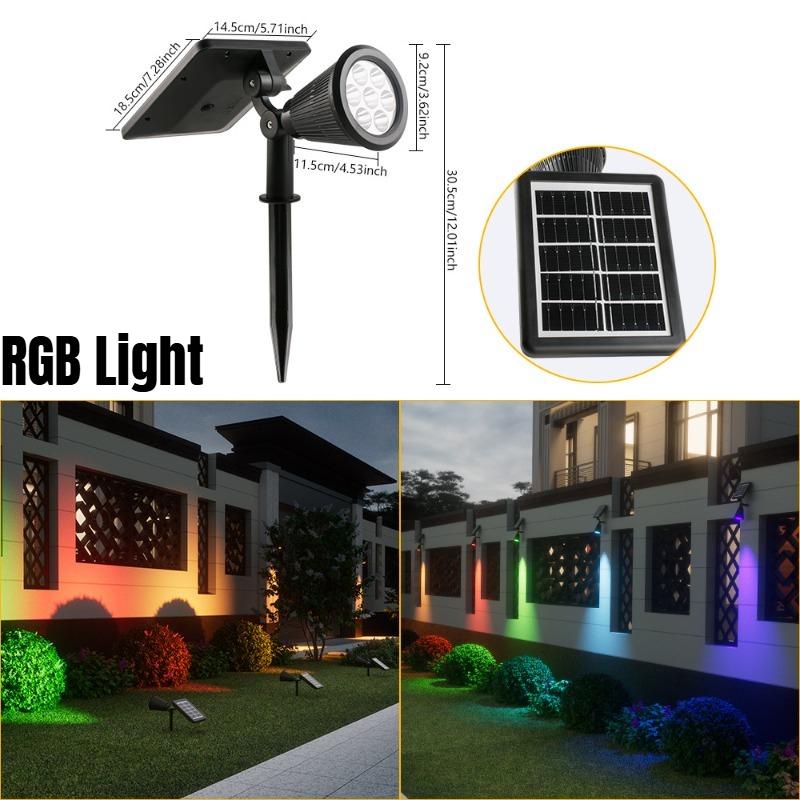 7LED Solar Light Outdoor Lawn Lamp Super Bright Rainproof Ground Lawn Lamp Home Outdoor Landscape Garden Projection Lighting