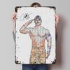 John Cena Sketch Art Printed Poster Customized Wall Art Retro Vintage Metal Tin Signs for Home Desk Decor Decoration Garage Room