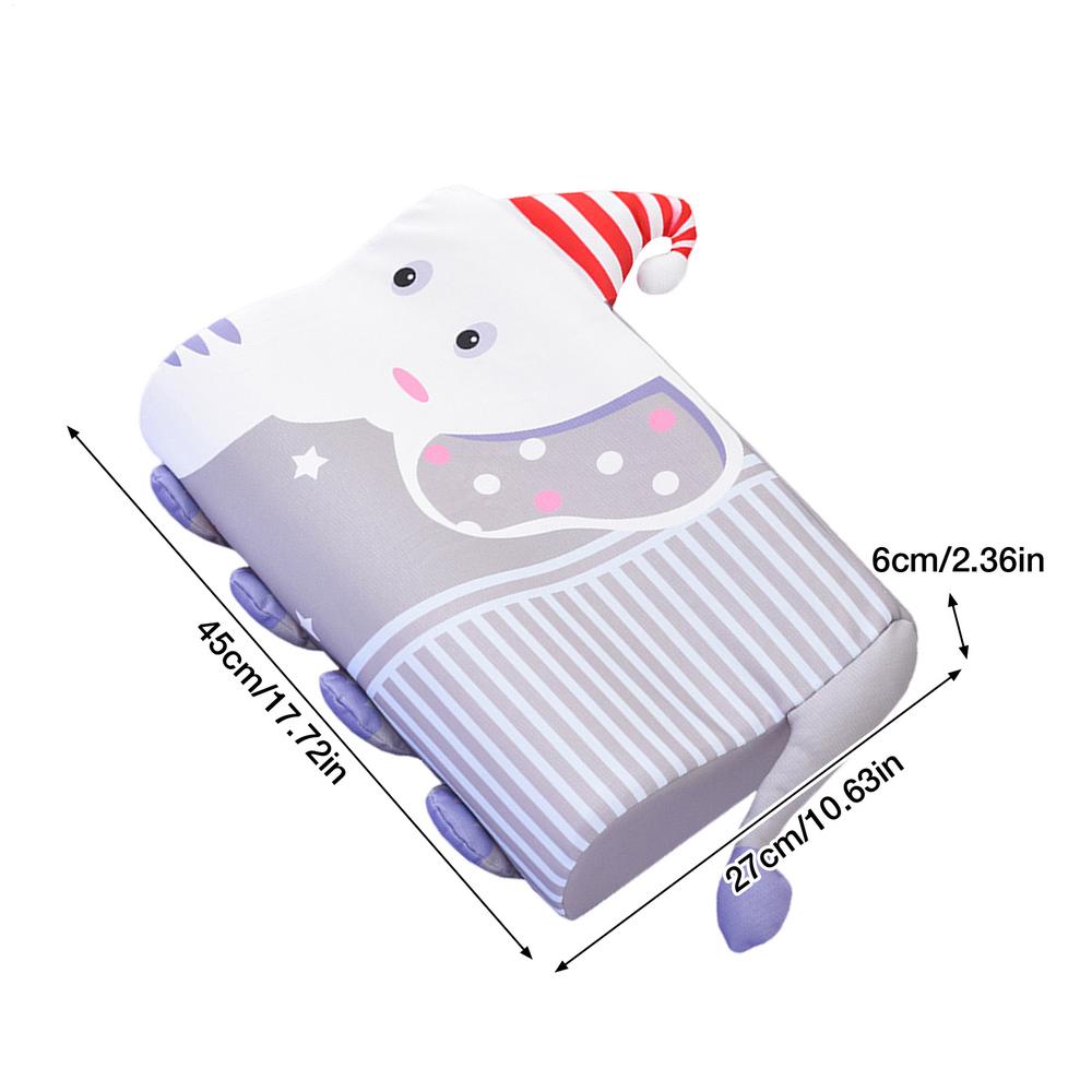 Toddler Bed Pillow Toddler Crib Pillow Breathable Ergonomic Cushion with Animal Pattern for Bedroom Travel Kindergarten Sofa