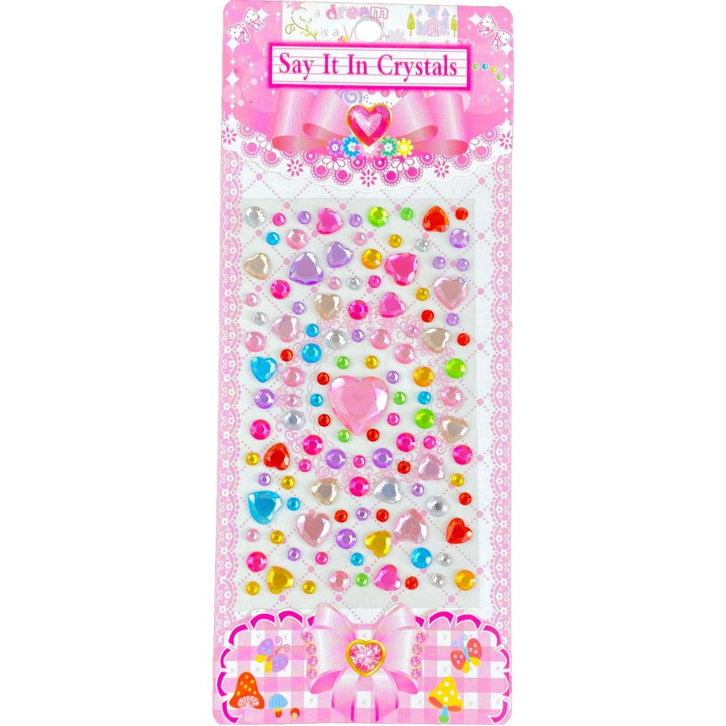 Children's 3D Princess Cartoon Diamond Gem Stickers - Cute Acrylic Crystal Toys