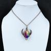 Regenbogen Solarquarz Druzy Anhänger Kupferdraht umwickelter Anhänger Stierkopf Form Anhänger Edelstein Kupferschmuck Handgefertigter Anhänger Geschenk für Mama