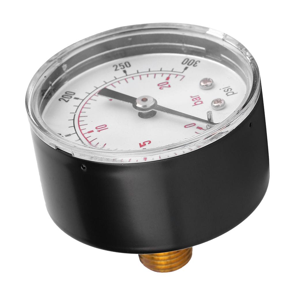 Pressure Gauge 50mm Dial 14 BSPT Back Connection for Air Water Oil Gas (0300PSI 020Bar)