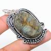 Labradorite Gemstone Handmade 925 Sterling Silver Jewelry Pendant 2.48" T7c69