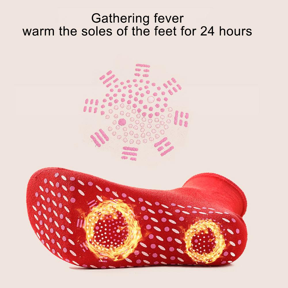 Self-heating Socks for Men and Women Foot Massage Magnetic Therapy Health Care Heating Socks Anti-slip Point Winter Warm Equipment