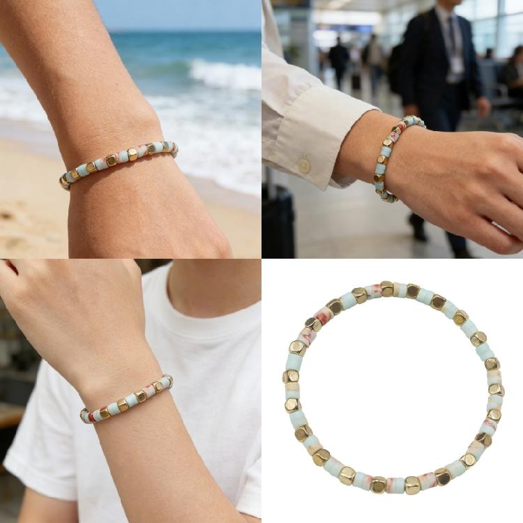 Unique Patterned Shoushan Stone Bracelet Featuring Handcrafted Beads for Distinctive Women's Fashion Statements