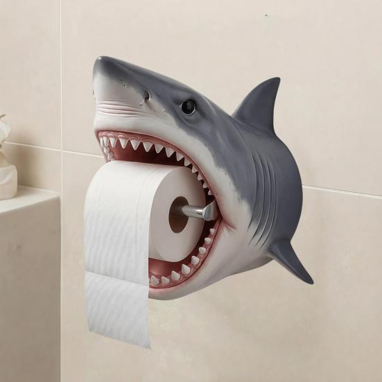 Schildkröte/Hai Toilettenpapierhalter, Wandmontage Rollenhalter, Einfache Montage Wasserdicht Feuchtigkeitsbeständig Toilettenpapierhalter