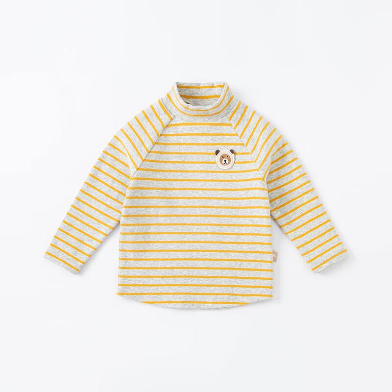DAVE & BELLA Children's Long-Sleeve Mock Neck Striped T-Shirt