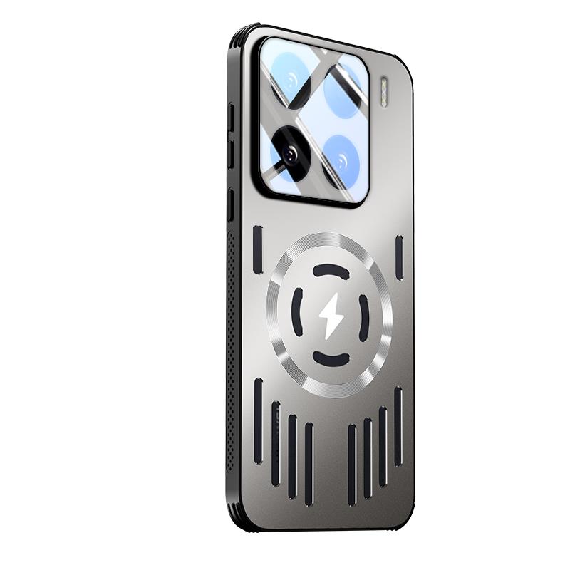 Hard Metal Heat Dissipation Magnetic Wireless Charging Cover For Xiaomi 15 Ultra 14 13 Pro Cool Protective Back Case