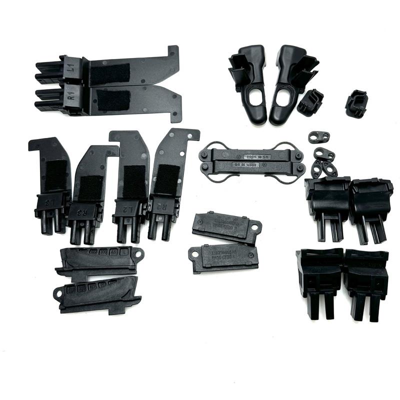 Oppgradert mykt tak takreparasjonsgliderklips hettekomponenter Svart For Fiat 500C 500 Cabriolettsett UK 24 stk bildeler 9099898