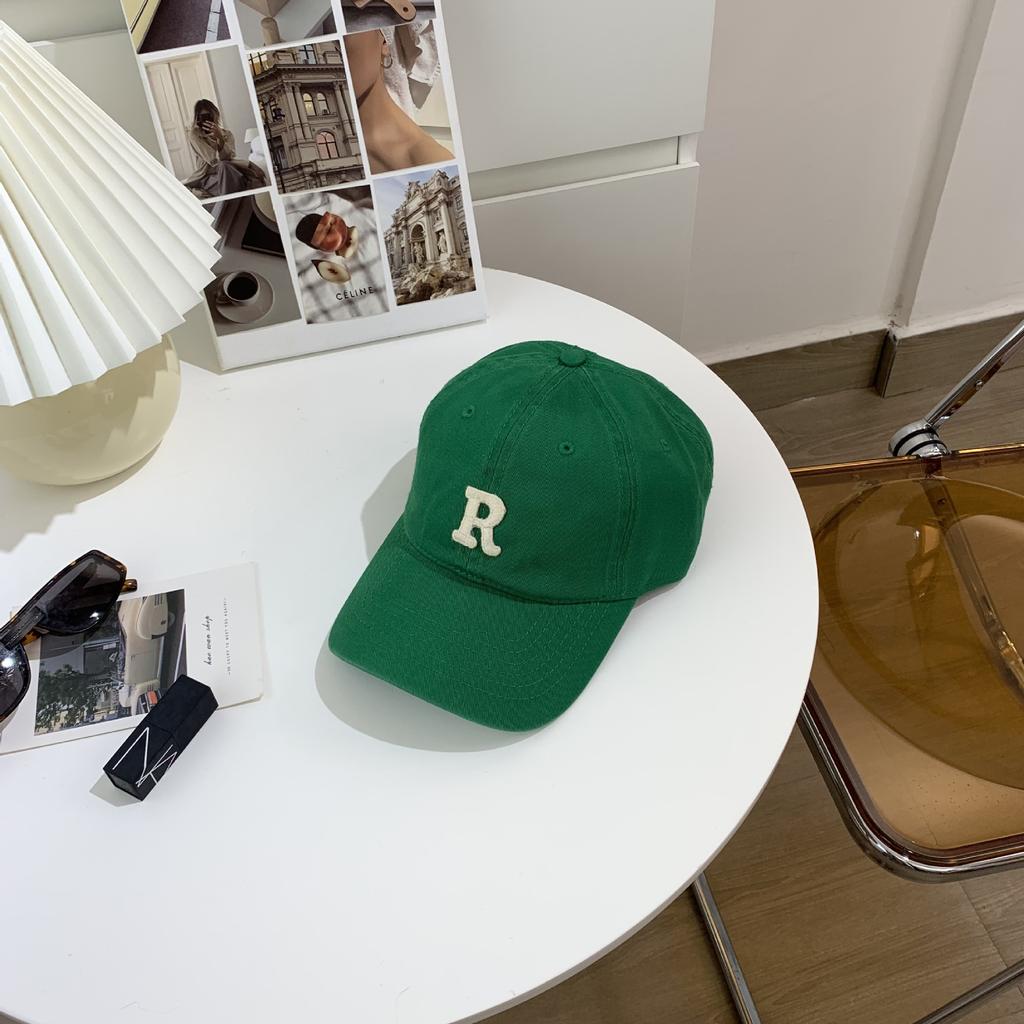 New Embroidery Letter R Baseball Cap Summer Solid Women Ponytail Hats Men Baseball Cap Cotton Outdoor Simple Visor Casual Cap