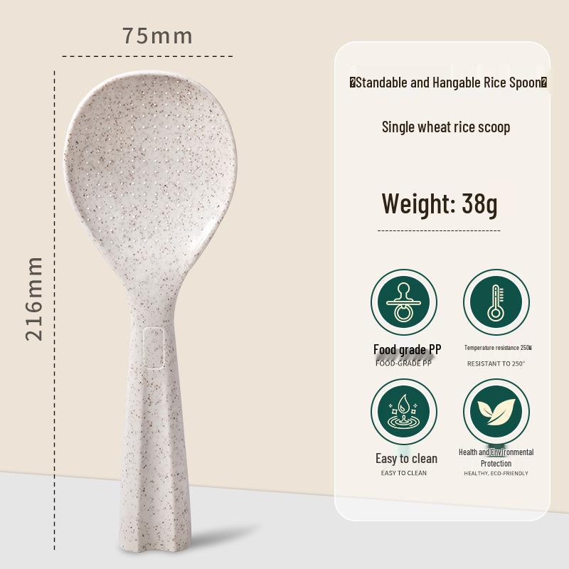 Silicone & Stainless Steel Stand-up Rice Paddle - High Temp Resistant & Non-stick