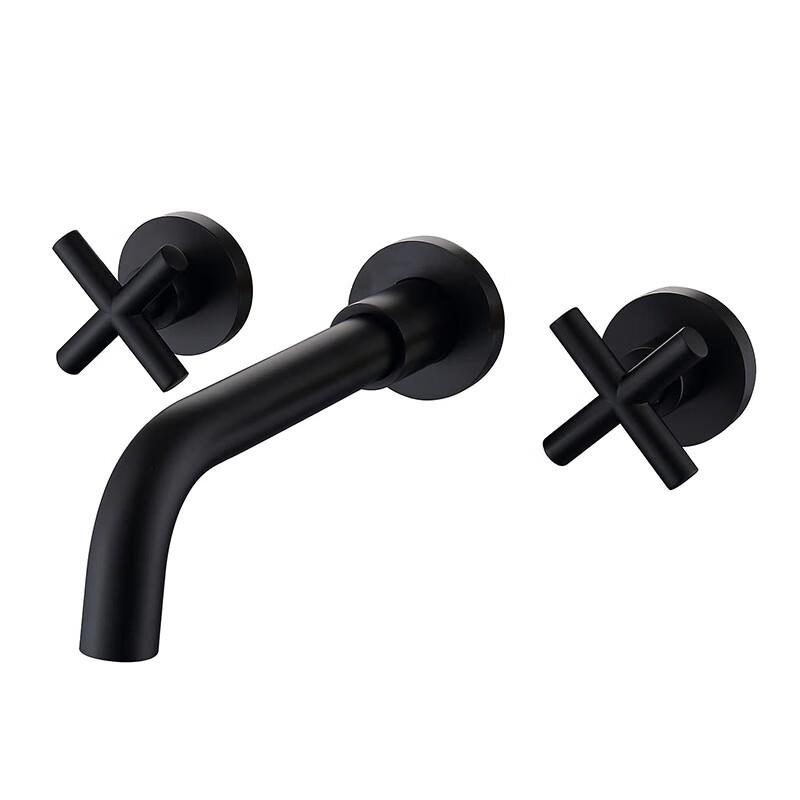 TLXT Black Stainless Steel Deck-Mounted Basin Faucet