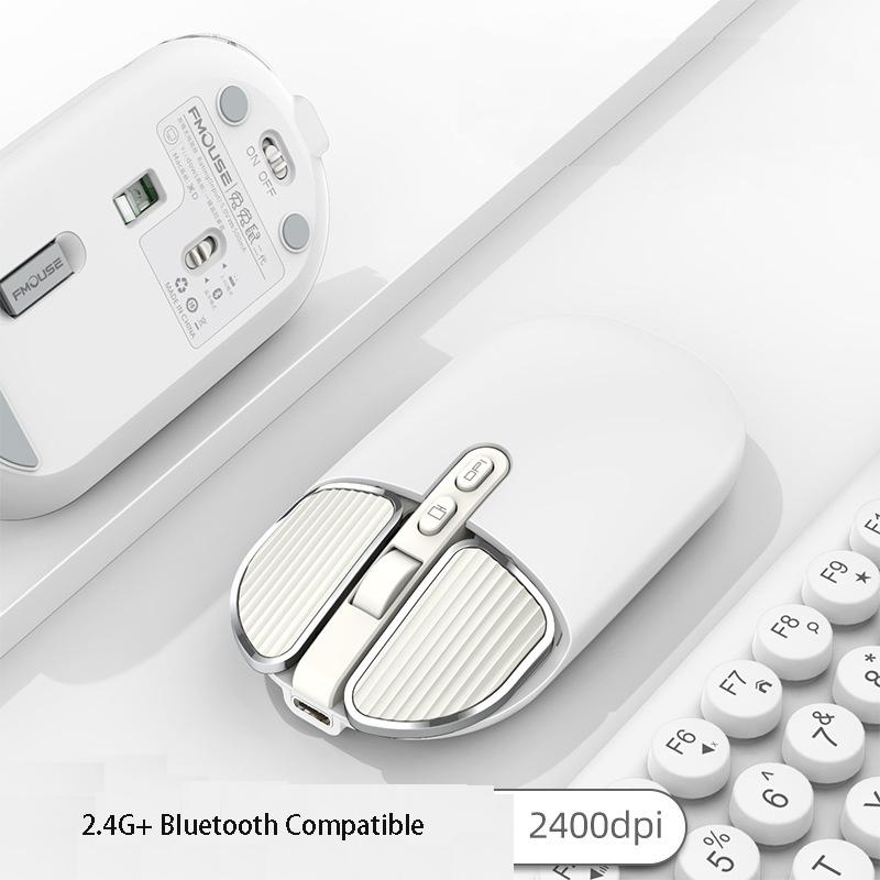 Mini pelė 2.4G belaidė Bluetooth suderinama miela tyli pelė Macbookui Įkraunama pelė PC nešiojamam kompiuteriui biurui žaidimų pelėms