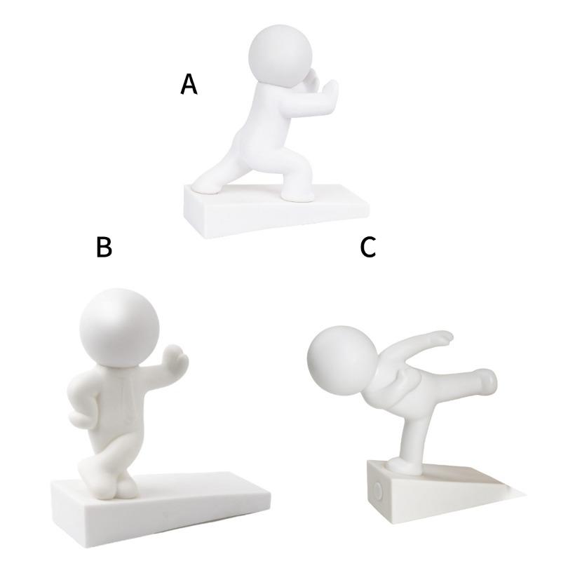 Cute white kung fu character door stopper