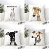 Derp Whippet Cute Cushion Cover Eco Linen Pillow Case DoubleSided Print Breathable Durable Zipper Home Decor Gift