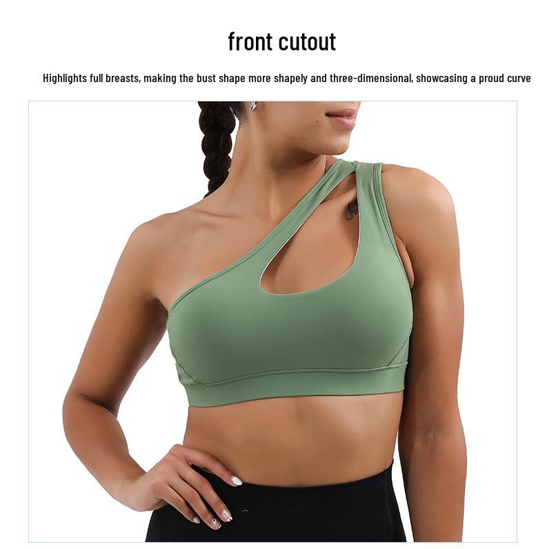 Women's High-Intensity Shockproof Cutout Sports Bra for Yoga and Fitness