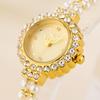 New Romantic Women's Watch Diamond Luxury Wrapped Pearl Bracelet Watch Waterproof Ladies Fashion Quartz Wristwatches Gift