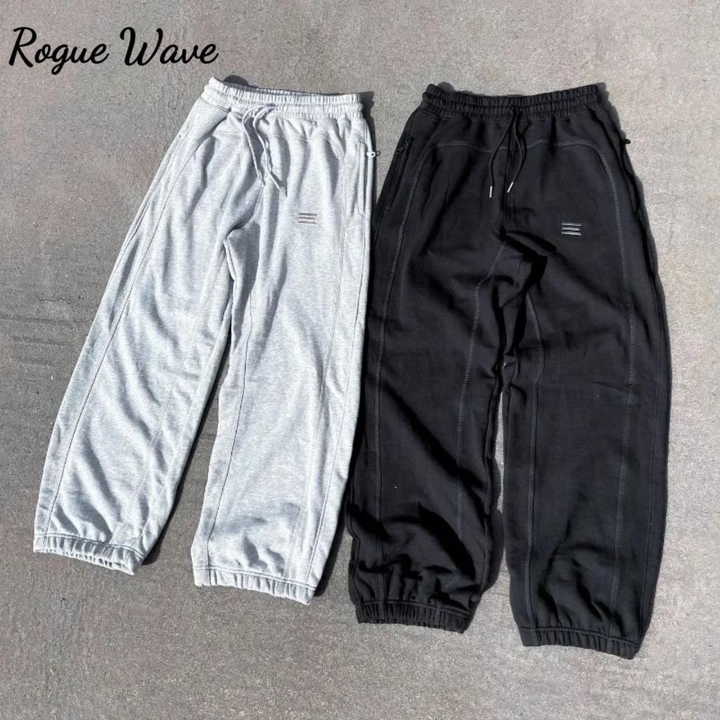RogueWave Y2k Men Pants Korean Version of Streetwear Fashion Casual Loose Wide Leg Pants Goth Harajuku Couple Retro Loose Women Sweatpants