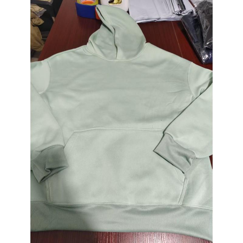 Unisex Übergroßer Kapuzenpullover mit überschnittenen Ärmeln Warmes Fleece-Futter Einfarbige Lässige Winteroberseite