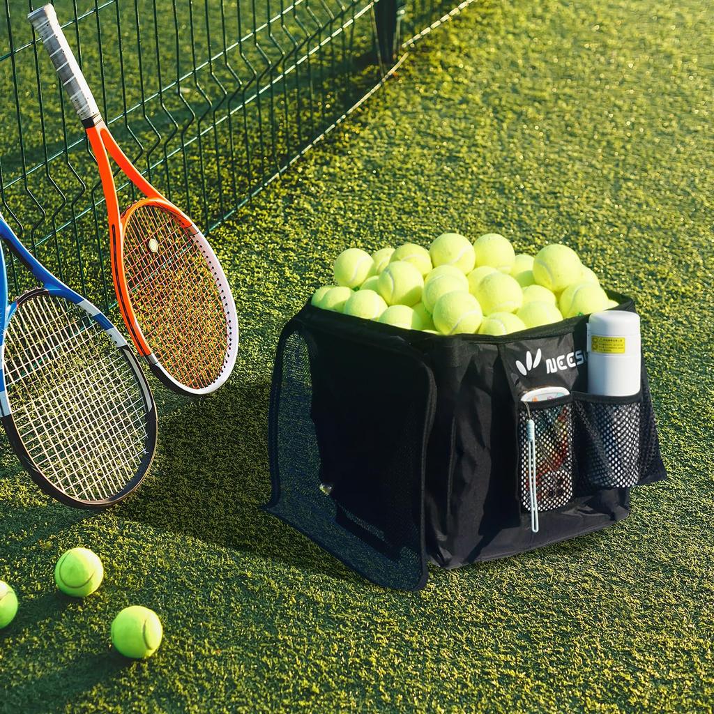 NEESEEYEE Tennis Ball Baseball Ball Bag for Ball Storage Basket for Table and More Bag, Practice, Baseball, Softball, Tennis, Badminton, Tennis,