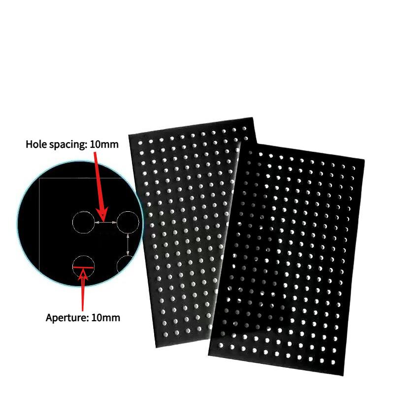 Esports Desk Office Desk Miscellaneous Storage Rack Thick 2mm Black Acrylic Perforated Board Programmer Workstation Headphone Data Cable Sorting Rack 10x10cm Thick 2mm 5pcs