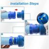 19CM Suction Adapter Hose Durable Pool Cleaner Adapter Pool Vacuum Hose Adapter