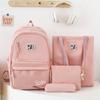Four-Piece Backpack Set Student Large Capacity Backpack Women's School Bag