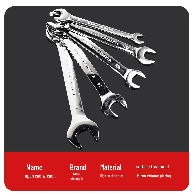 High-Quality Chrome Double-Head Open-End Wrench Set