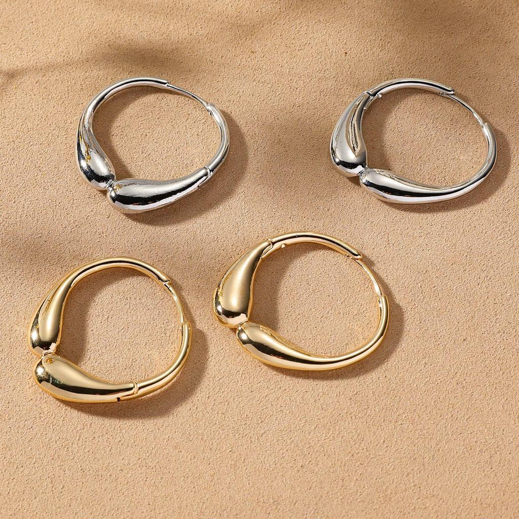 Romantic French Minimalist Copper-Plated Luxury Ear Hoops and Studs 2025