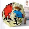Pippi Longstocking Themed Travel Umbrella-8 Ribs Automatic Opening and Closing, Portable Folding Design, Compact and Stylish Umbrella Suitab