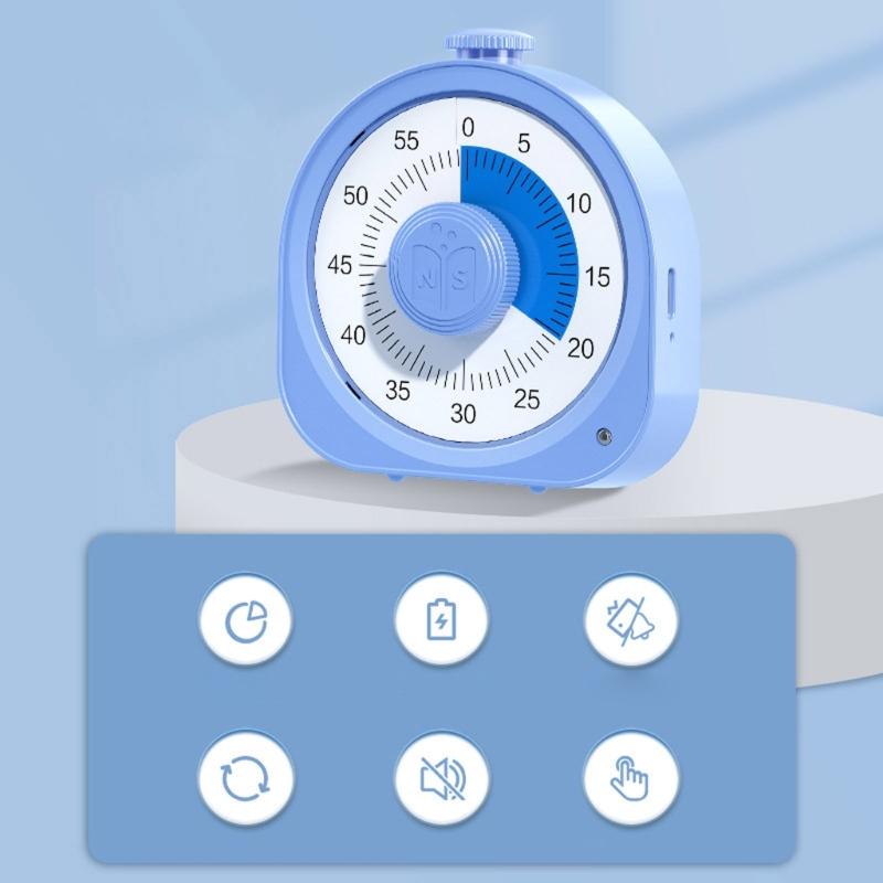 Visual Timers 60-minutes Super Countdowns Timers Suitable for Children Adult Durable Mechanical Time Management Tool